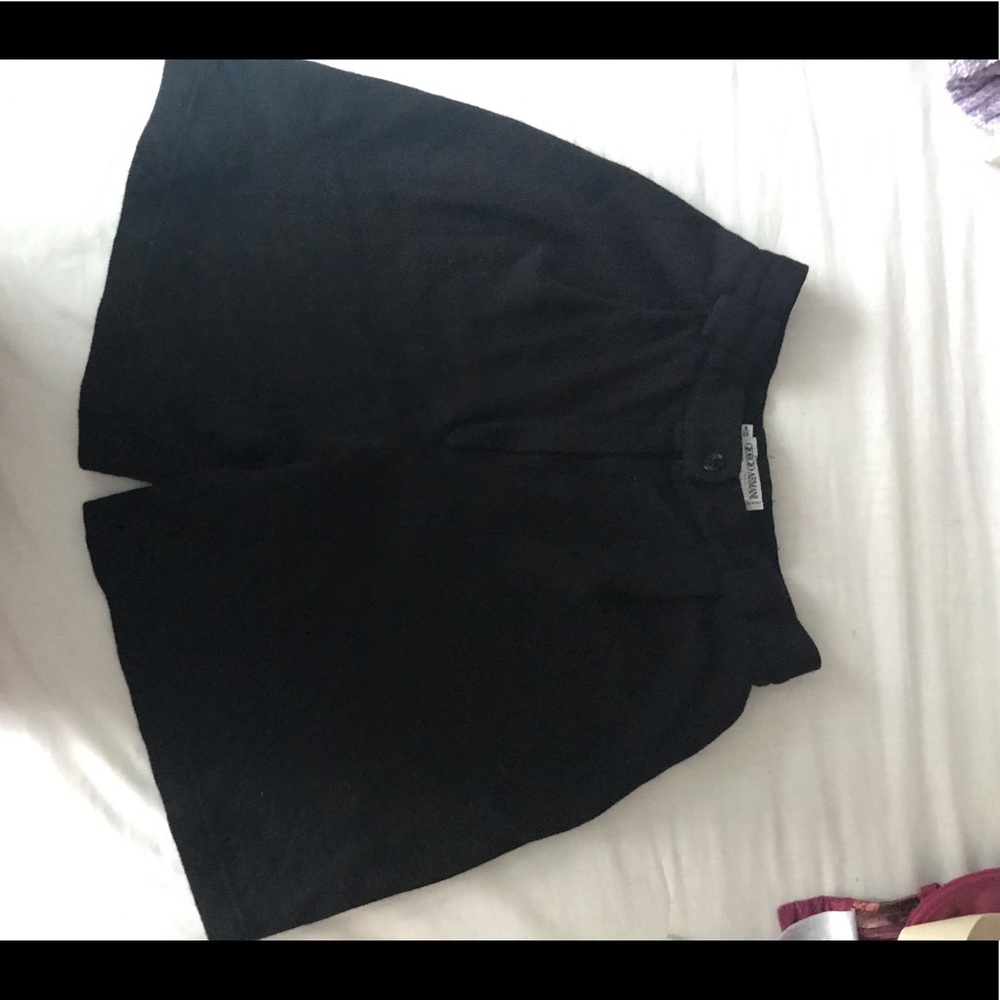 Giorgio Armani 100% wool high rise shorts